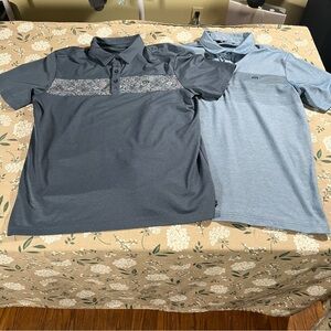Travis Matthew Polo Shirt Men’s Large Preppy Floral Stripped Golf Lot Of 2
